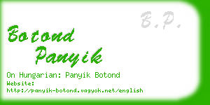 botond panyik business card